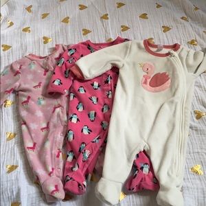 3 fleece pjs